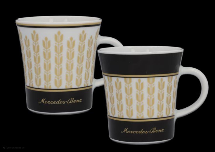 Kaffekopst, sort / hvid / guldfarvet, Porceln, 300 ml, Kahla