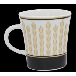 Kaffekopst, sort / hvid / guldfarvet, Porceln, 300 ml, Kahla