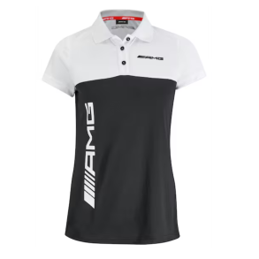 Dame poloshirt sort/hvid