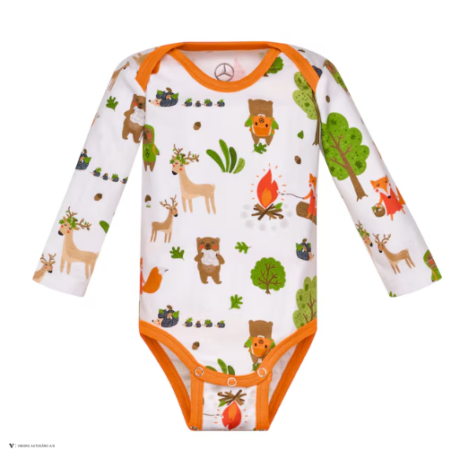 Babybody hvid-flerfarvet