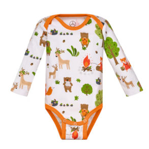 Babybody hvid-flerfarvet