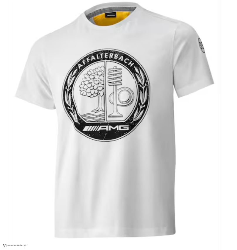 Herre t-shirt hvid/gul