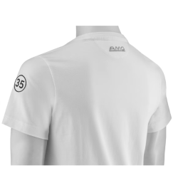 Herre t-shirt hvid/gul