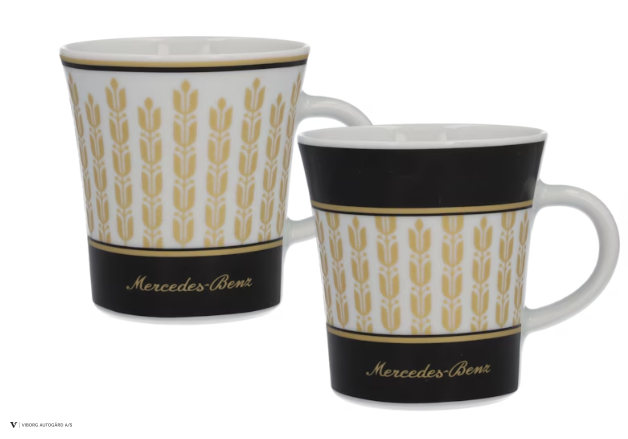 Kaffekops�t, sort / hvid / guldfarvet, Porcel�n, 300 ml, Kahla