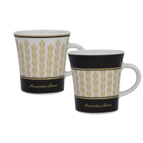 Kaffekops�t, sort / hvid / guldfarvet, Porcel�n, 300 ml, Kahla