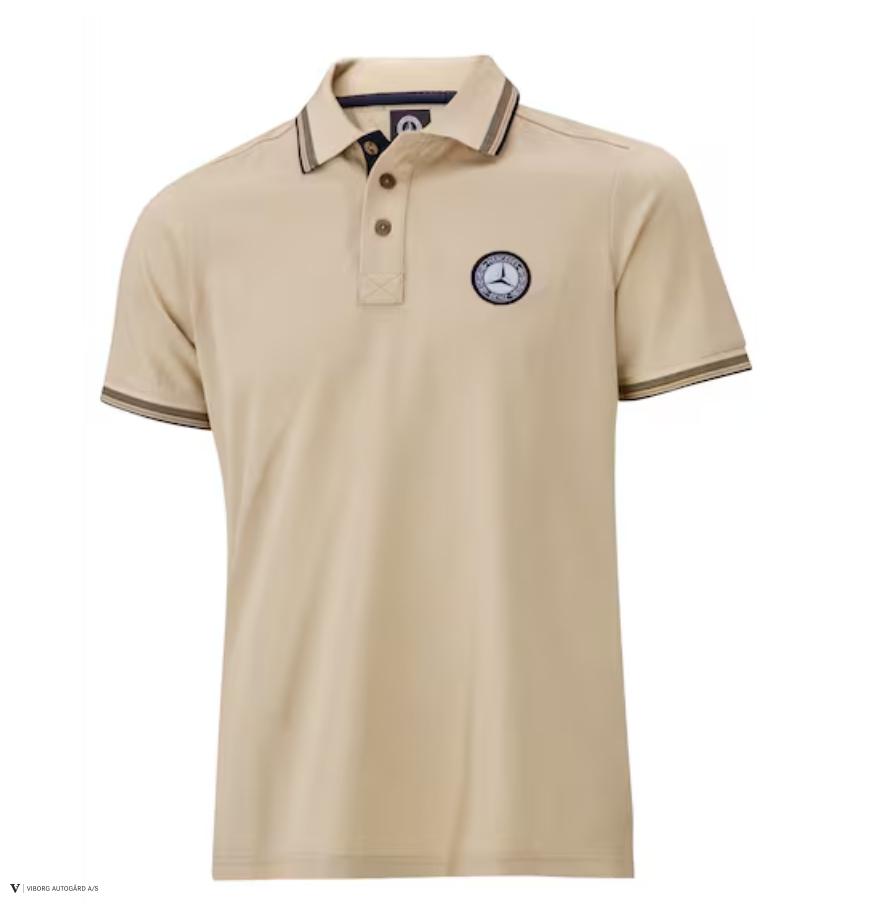 Herre poloshirt lysebrun