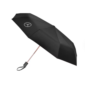 mini lomme paraply sort roseguld