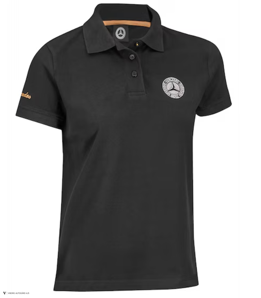 Dame poloshirt sort
