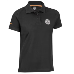 Dame poloshirt sort