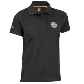 Dame poloshirt sort